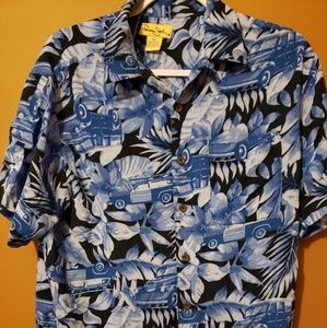 Panama Jack man's S/C Hawaiian Classic cars shirt